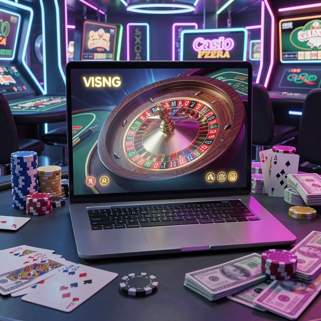 Modern online roulette table displayed on a laptop with vibrant casino chips and cards highlighting the immersive live casino experience at BATAKPH for players in the Philippines