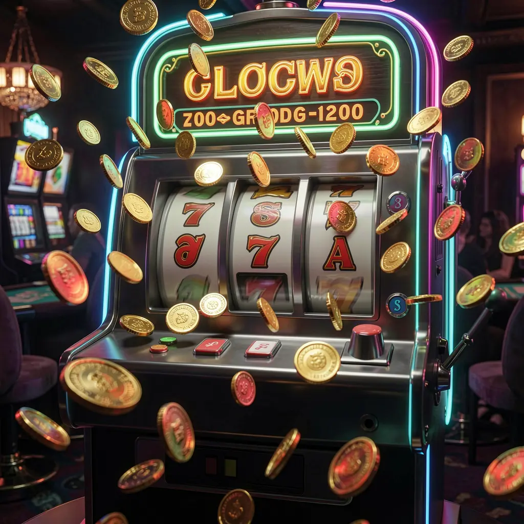 Close up of a glowing slot machine with 777 symbols and flying gold coins showcasing big win excitement at BATAKPH online casino in the Philippines